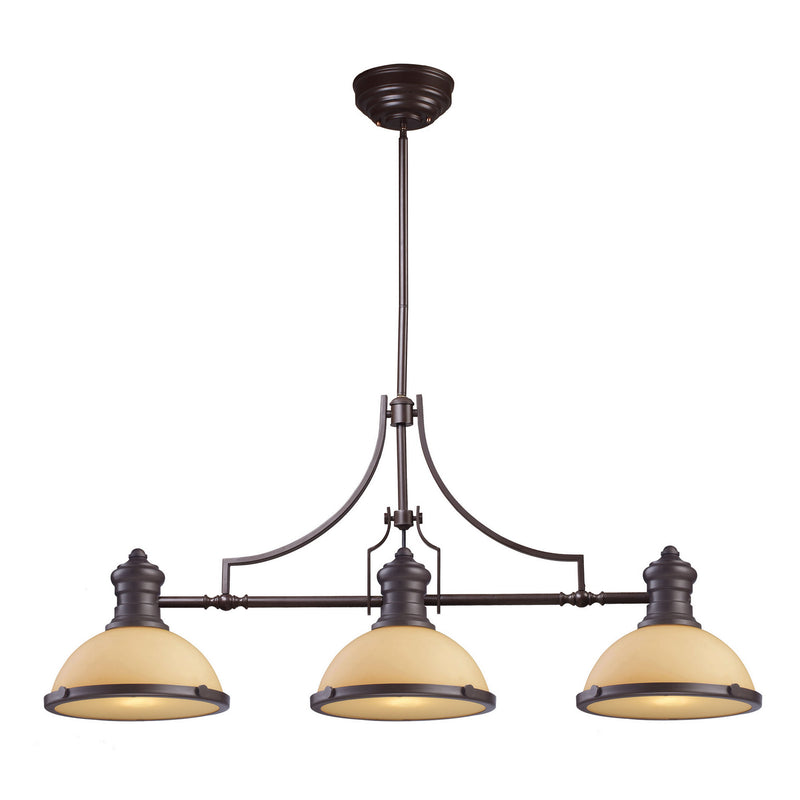 ELK Home - 66235-3 - Three Light Linear Chandelier - Chadwick - Oiled Bronze