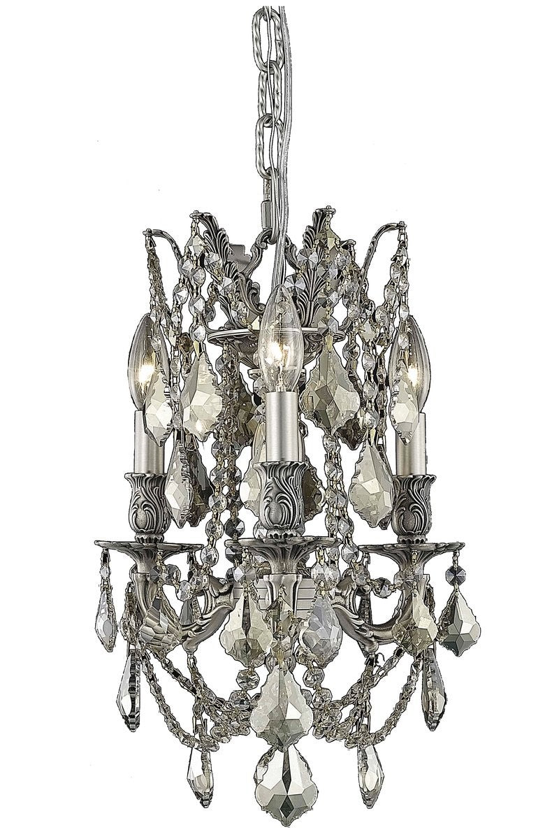 Elegant Lighting - 9203D13PW-GT/RC - Three Light Pendant - Rosalia - Pewter