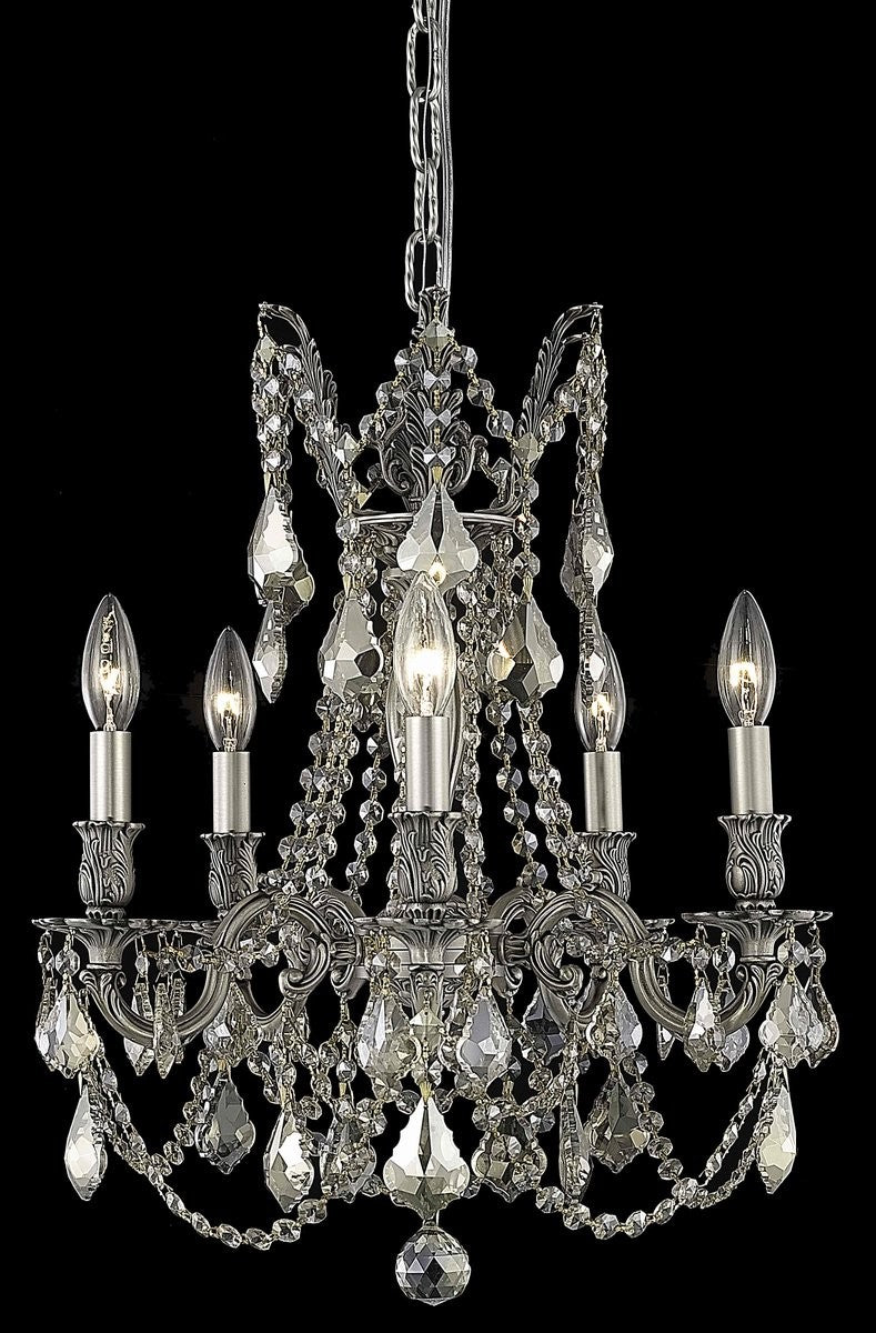 Elegant Lighting - 9205D18PW-GT/RC - Five Light Pendant - Rosalia - Pewter