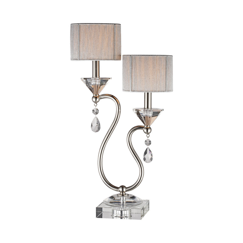 ELK Home - 96758 - Two Light Table Lamp - Krystal - Polished Nickel