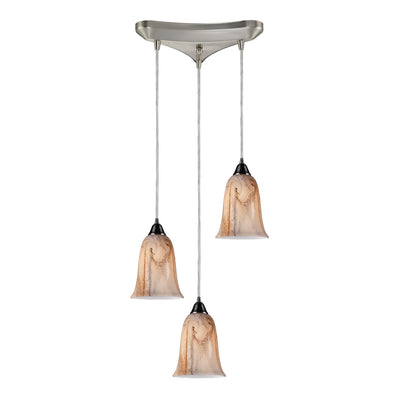 ELK Home - 31138/3 - Three Light Pendant - Granite - Satin Nickel