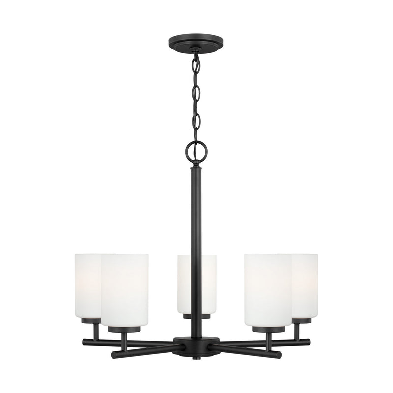 Generation Lighting - 31161-112 - Five Light Chandelier - Oslo - Midnight Black