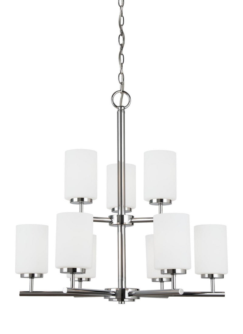 Generation Lighting - 31162-05 - Nine Light Chandelier - Oslo - Chrome