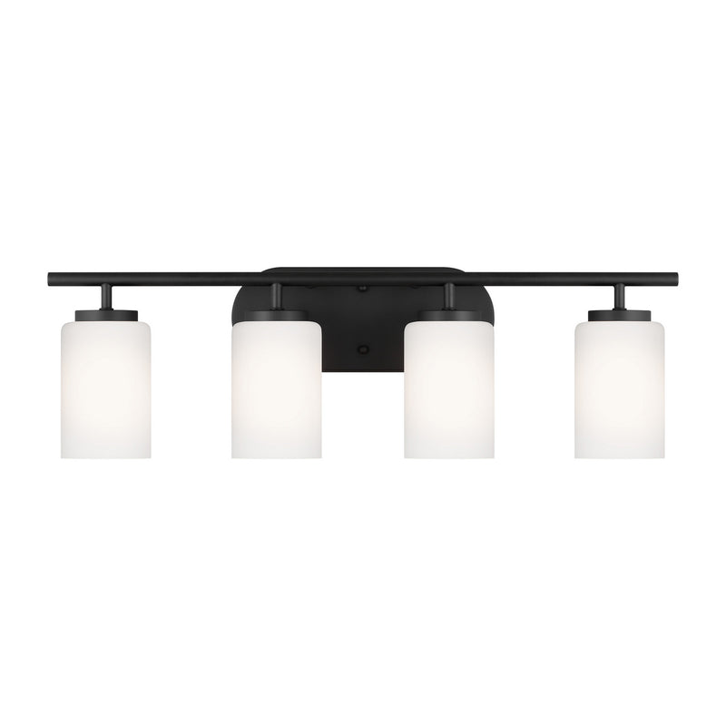 Generation Lighting - 41163-112 - Four Light Wall/ Bath - Oslo - Midnight Black