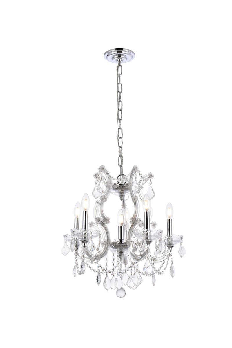 Elegant Lighting - 2800D20C/RC - Six Light Pendant - Maria Theresa - Chrome