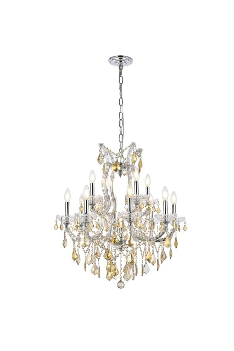 Elegant Lighting - 2800D30GT-GT/RC - 19 light Chandelier - Maria Theresa - Golden Teak