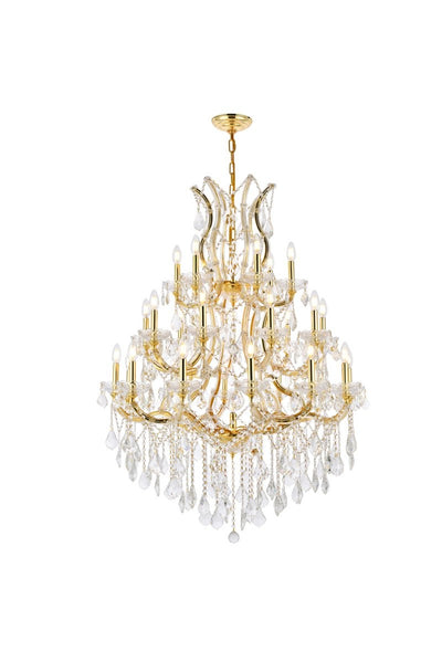 Elegant Lighting - 2800D38G/RC - 28 Light Chandelier - Maria Theresa - Gold