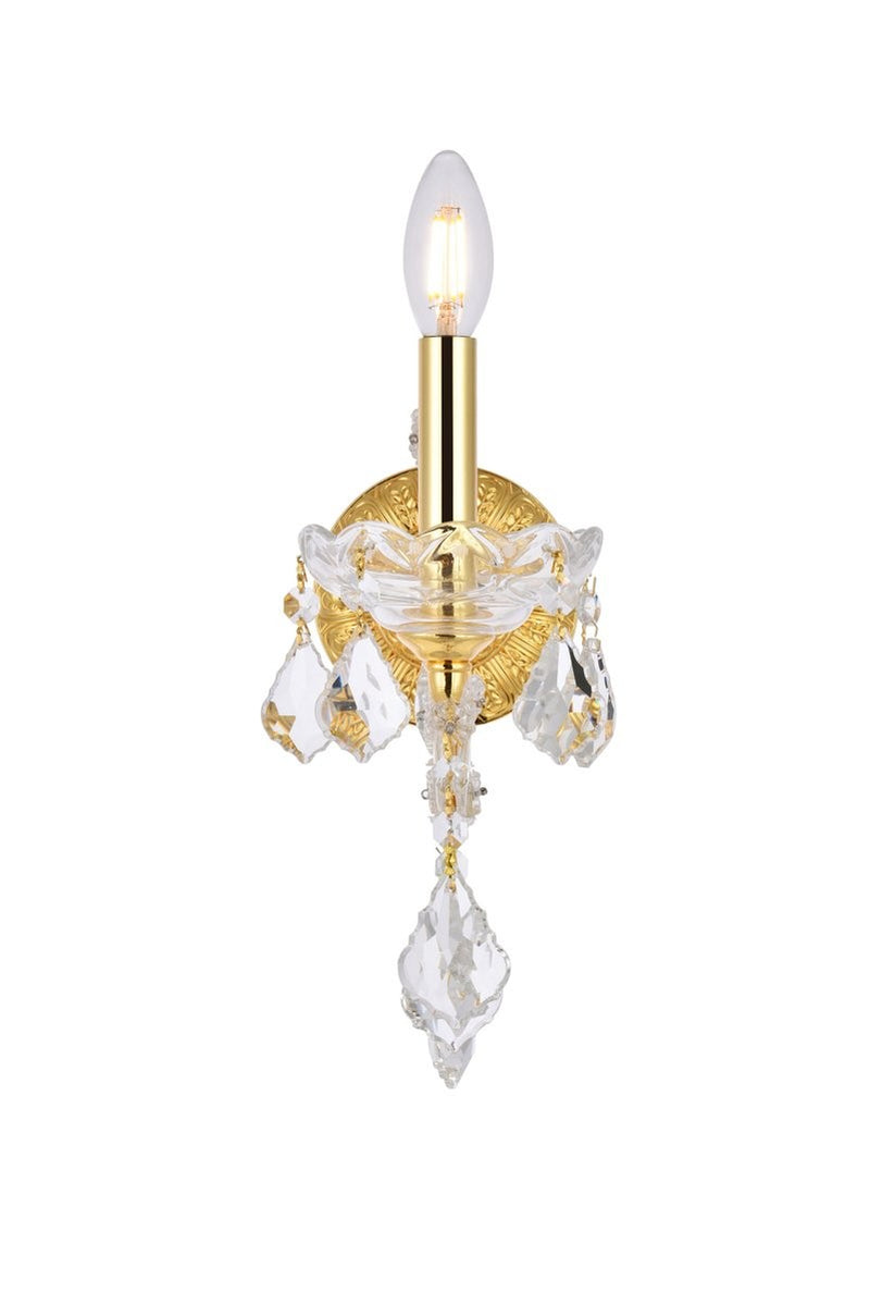 Elegant Lighting - 2800W1G/RC - One Light Wall Sconce - Maria Theresa - Gold