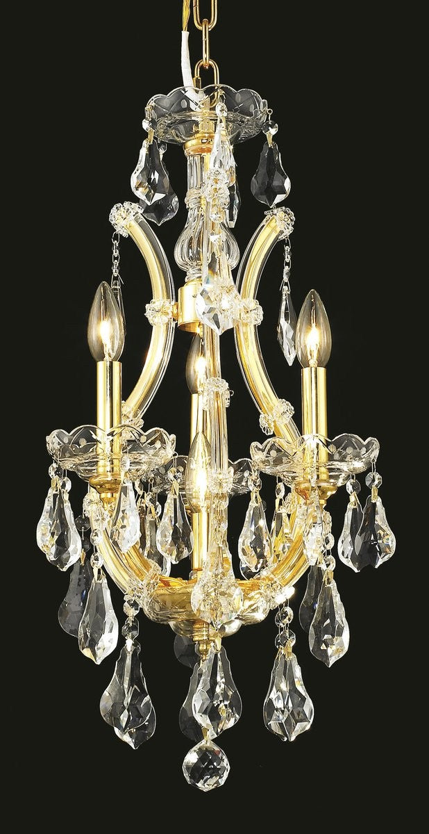 Elegant Lighting - 2801D12G/RC - Four Light Chandelier - Maria Theresa - Gold