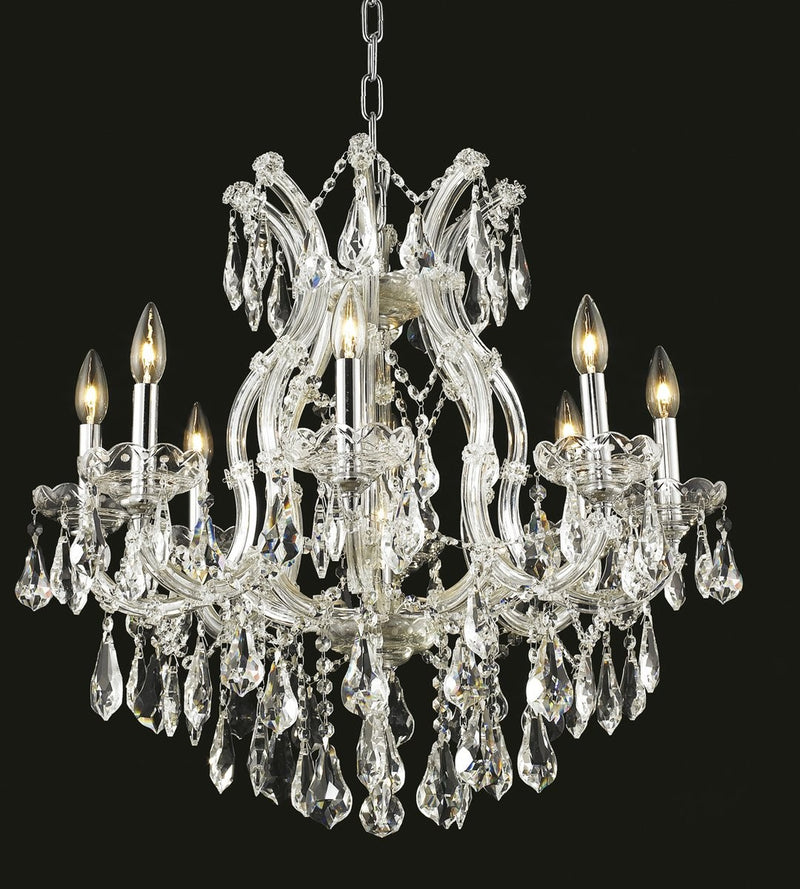 Elegant Lighting - 2801D26C/RC - Nine Light Chandelier - Maria Theresa - Chrome