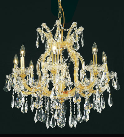 Elegant Lighting - 2801D26G/RC - Nine Light Chandelier - Maria Theresa - Gold