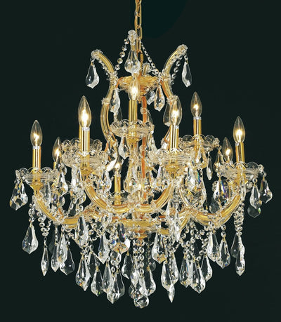 Elegant Lighting - 2801D27G/RC - 13 Light Chandelier - Maria Theresa - Gold