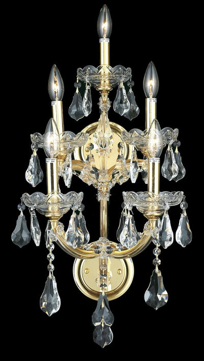 Elegant Lighting - 2801W5G/RC - Five Light Wall Sconce - Maria Theresa - Gold