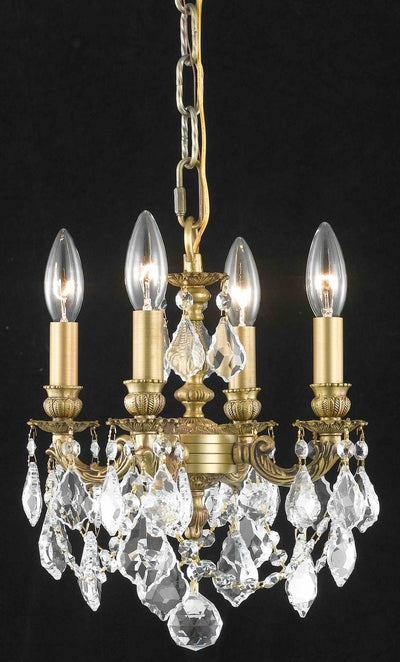 Elegant Lighting - 9104D10FG/RC - Four Light Pendant - Lillie - French Gold