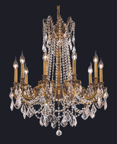 Elegant Lighting - 9210D28FG/RC - Ten Light Chandelier - Rosalia - French Gold