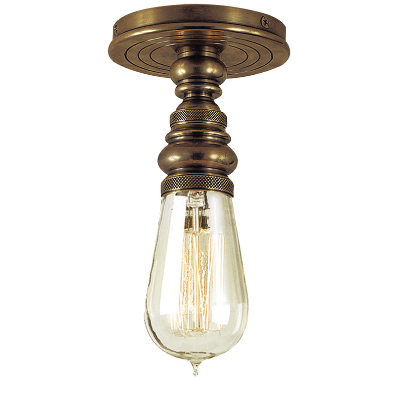 Visual Comfort Signature - SL 5001HAB - One Light Flush Mount - BOSTON4 - Hand-Rubbed Antique Brass