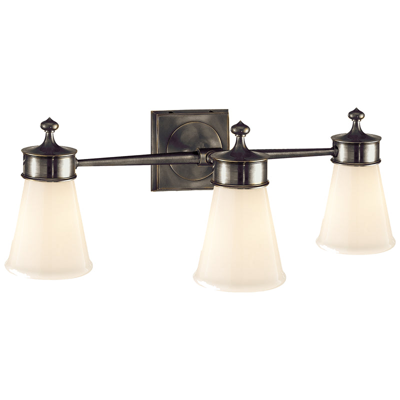 Visual Comfort Signature - SS 2003BZ-WG - Three Light Wall Sconce - Siena - Bronze