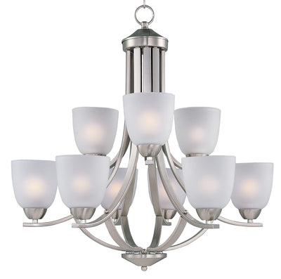 Maxim - 11226FTSN - Nine Light Chandelier - Axis - Satin Nickel