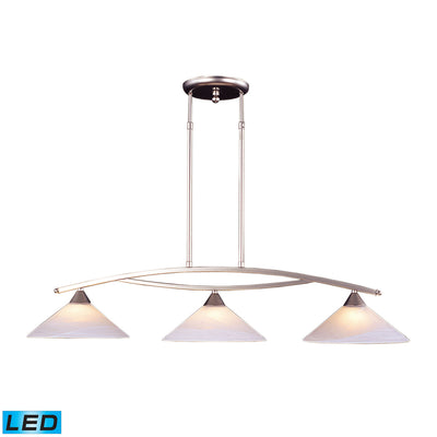 ELK Home - 6502/3-LED - LED Linear Chandelier - Elysburg - Satin Nickel