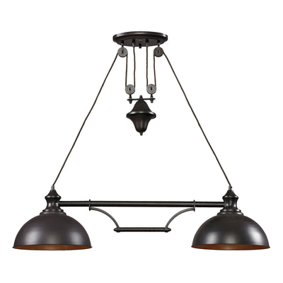 ELK Home - 65150-2 - Two Light Linear Chandelier - Farmhouse - Oiled Bronze