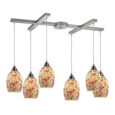 ELK Home - 73011-6 - Six Light Pendant - Avalon - Satin Nickel