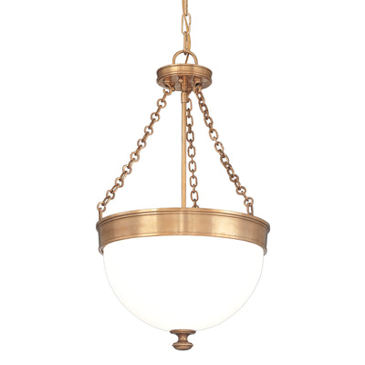 Hudson Valley - 327-AGB - Three Light Pendant - Barrington - Aged Brass