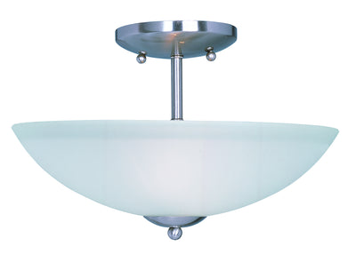 Maxim - 10042FTSN - Two Light Semi-Flush Mount - Logan - Satin Nickel