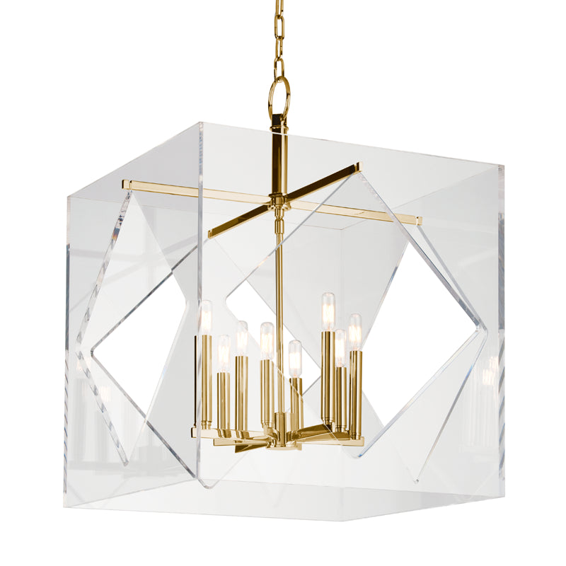 Hudson Valley - 5924-AGB - Eight Light Chandelier - Travis - Aged Brass