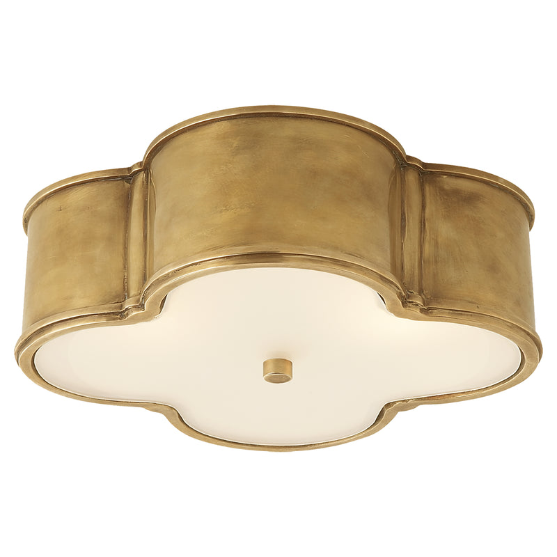 Visual Comfort Signature - AH 4015NB-FG - Three Light Flush Mount - Basil - Natural Brass