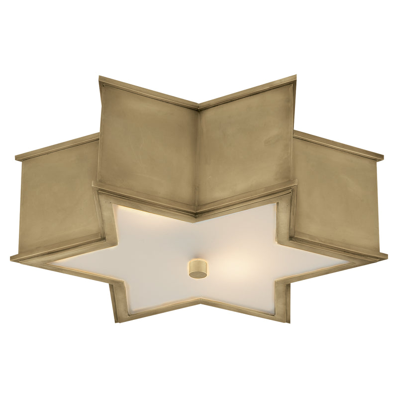 Visual Comfort Signature - AH 4017NB-FG - Three Light Flush Mount - Sophia - Natural Brass