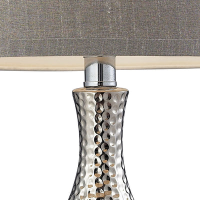 Hammered Chrome Table Lamp