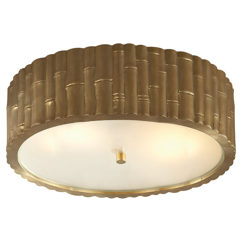 Visual Comfort Signature - AH 4005NB-FG - Three Light Flush Mount - frank - Natural Brass