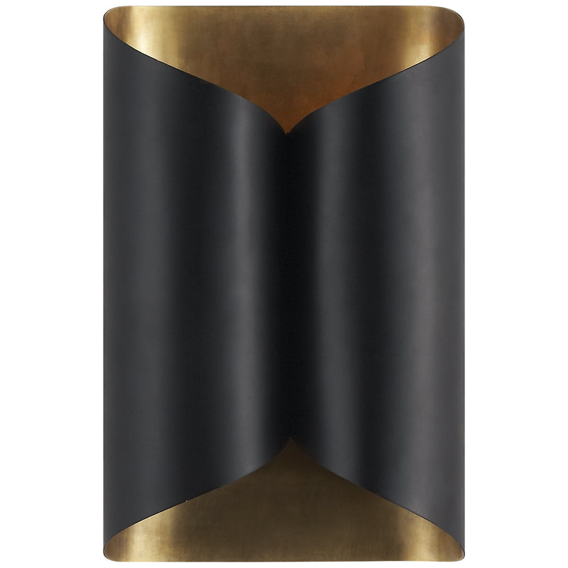 Visual Comfort Signature - ARN 2036BLK - Two Light Wall Sconce - selfoss - Black and Brass