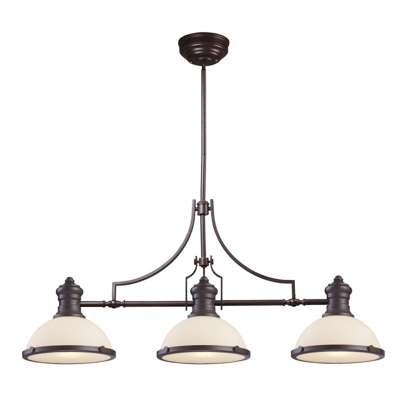 ELK Home - 66635-3 - Three Light Linear Chandelier - Chadwick - Oiled Bronze