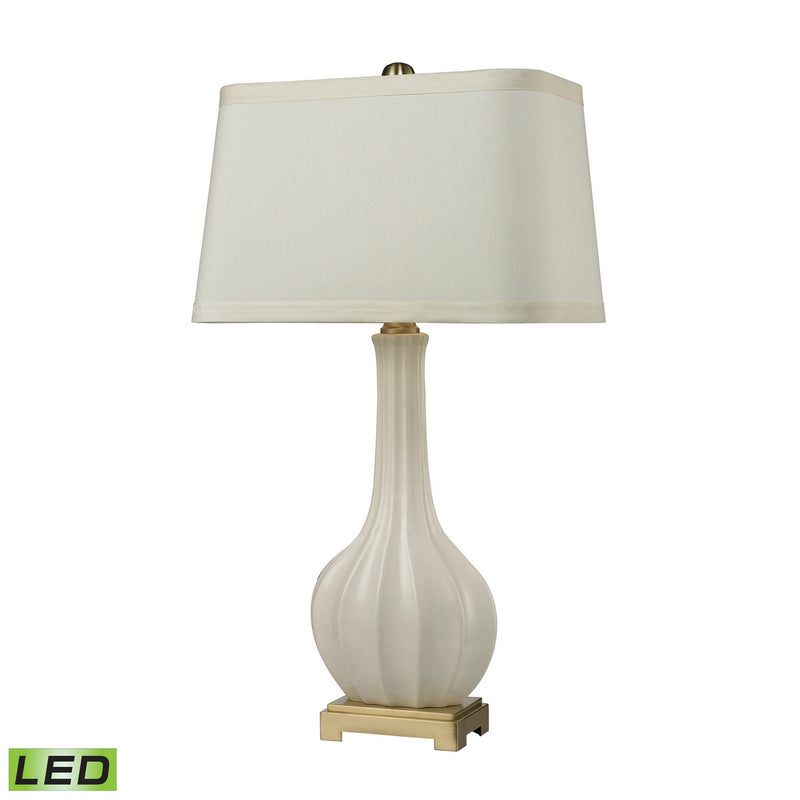 ELK Home - D2596-LED - LED Table Lamp - Fluted Ceramic - White