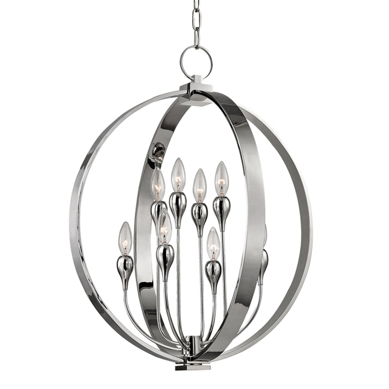 Hudson Valley - 6722-PN - Eight Light Chandelier - Dresden - Polished Nickel