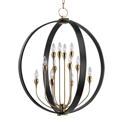 Hudson Valley - 6730-AOB - 12 Light Chandelier - Dresden - Aged Old Bronze