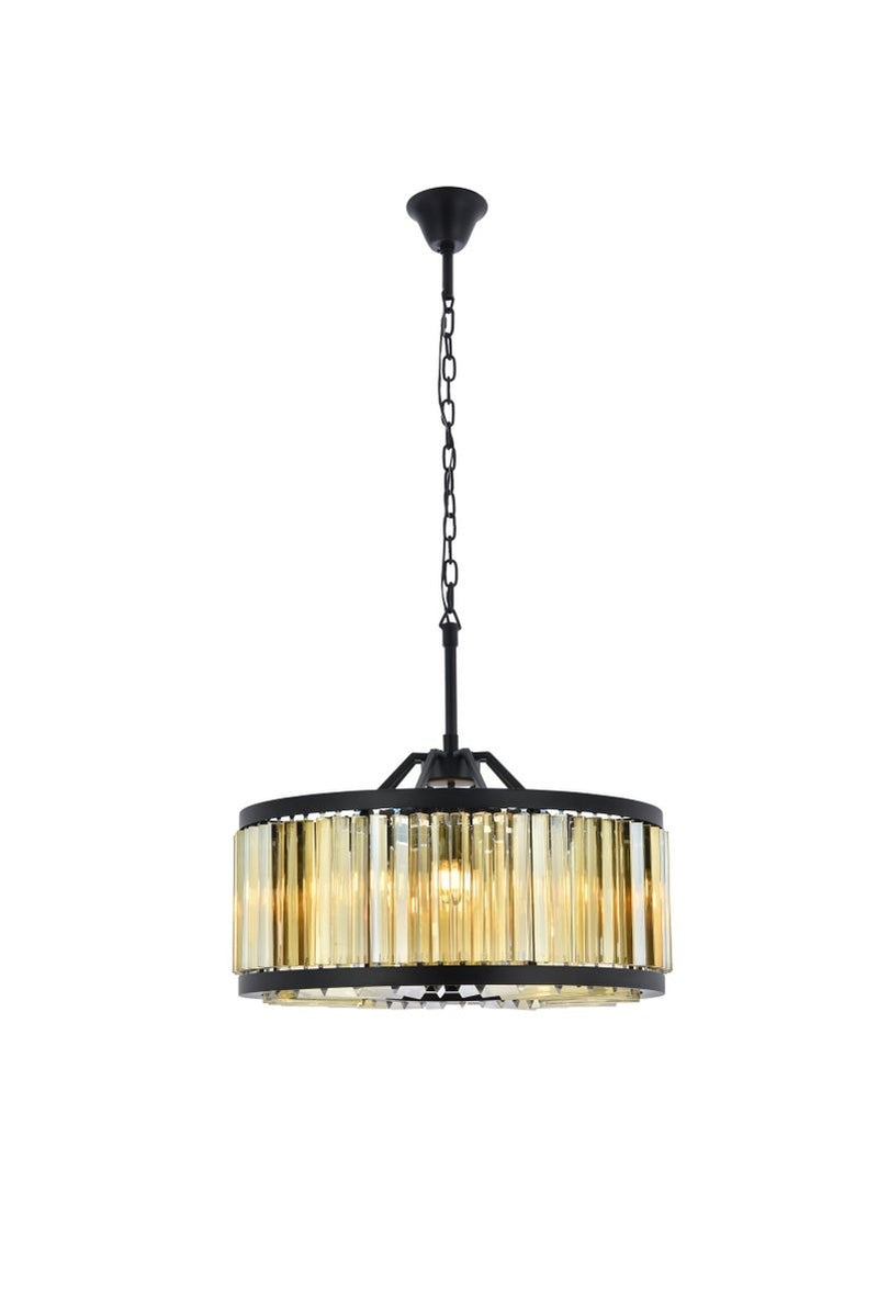 Elegant Lighting - 1203D28MB-GT/RC - Eight Light Chandelier - Chelsea - Matte Black