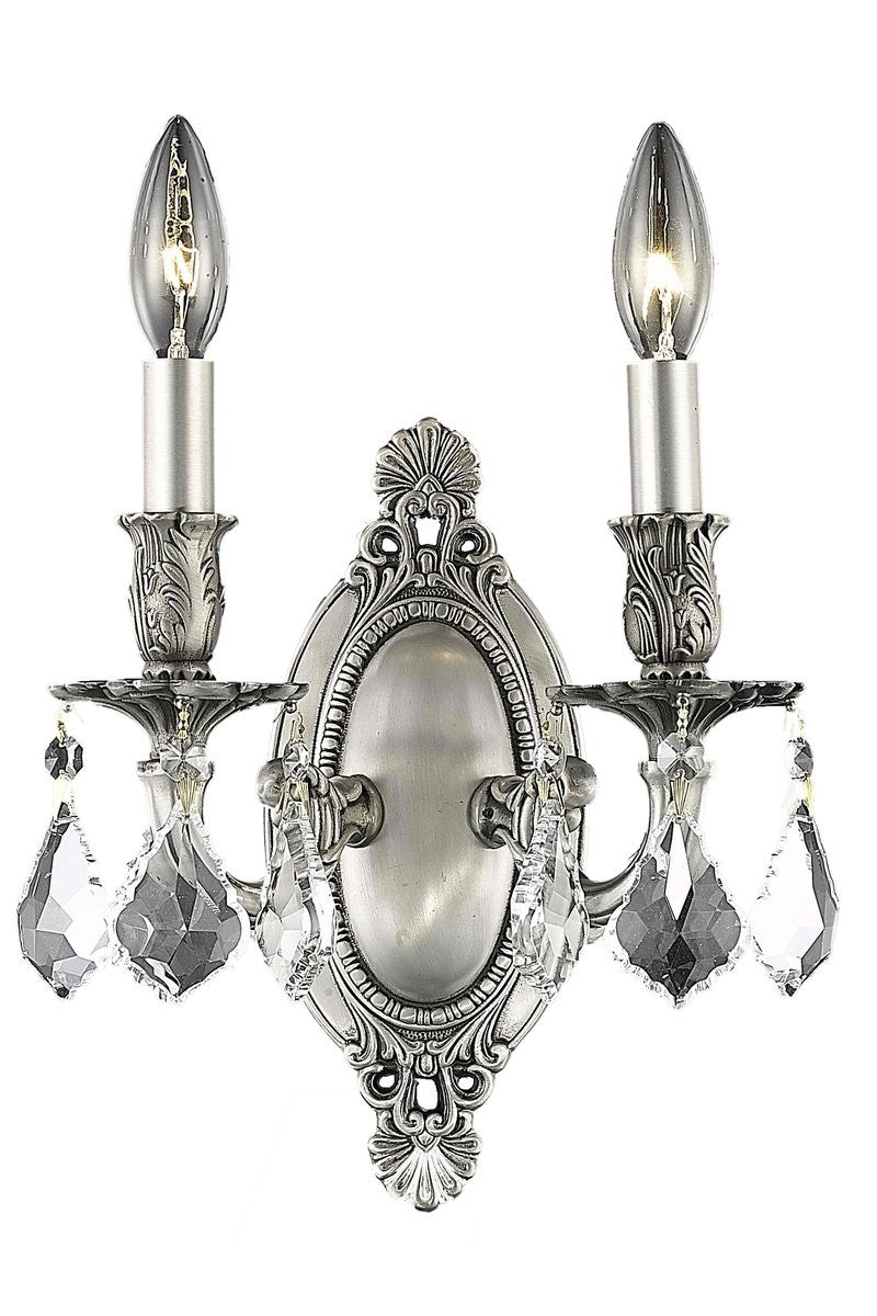 Elegant Lighting - 9202W9PW/RC - Two Light Wall Sconce - Rosalia - Pewter