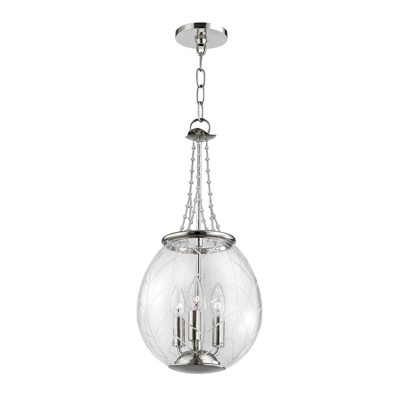 Hudson Valley - 5311-PN - Three Light Pendant - Pierce - Polished Nickel