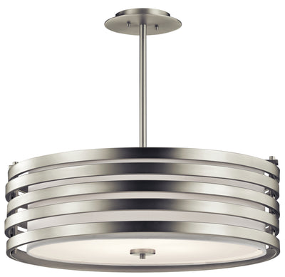 Kichler - 43390NI - Four Light Pendant - Roswell - Brushed Nickel