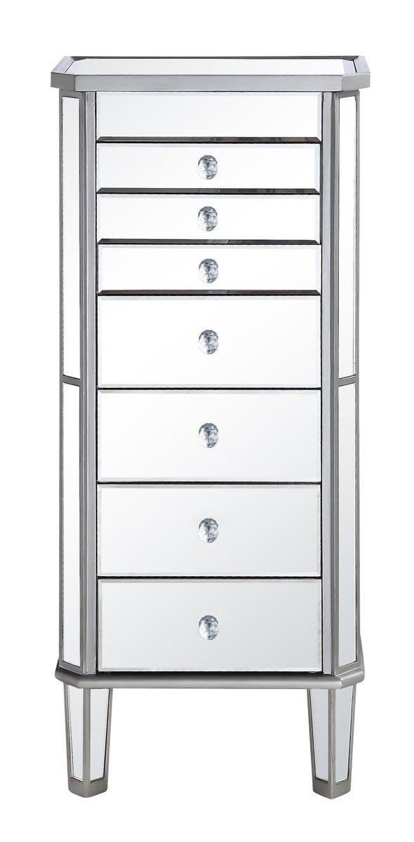 Elegant Lighting - MF6-1003SC - Jewelry Armoire - Contempo - Hand Rubbed Antique Silver