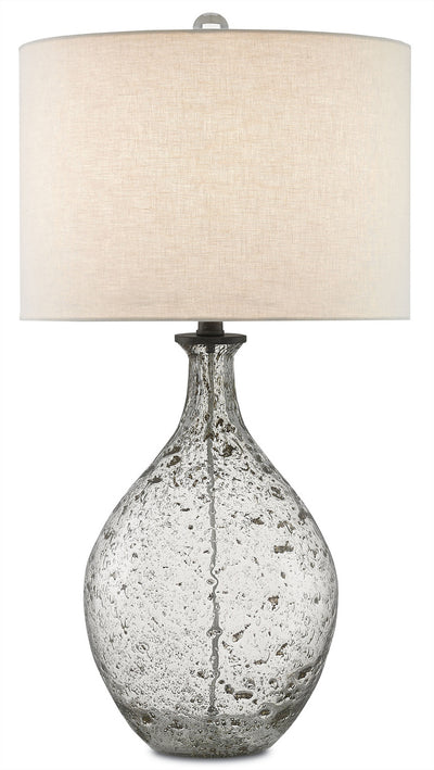 Currey and Company - 6000-0048 - One Light Table Lamp - Luc - Clear Speckled Glass/Steel Gray