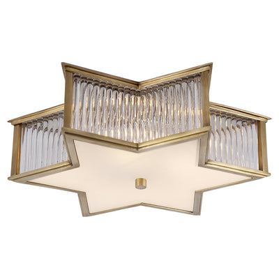 Visual Comfort Signature - AH 4017NB/CG-FG - Three Light Flush Mount - Sophia - Natural Brass with Clear Glass