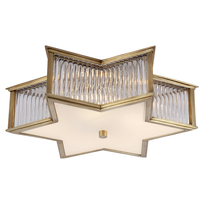 Visual Comfort Signature - AH 4017NB/CG-FG - Three Light Flush Mount - Sophia - Natural Brass with Clear Glass