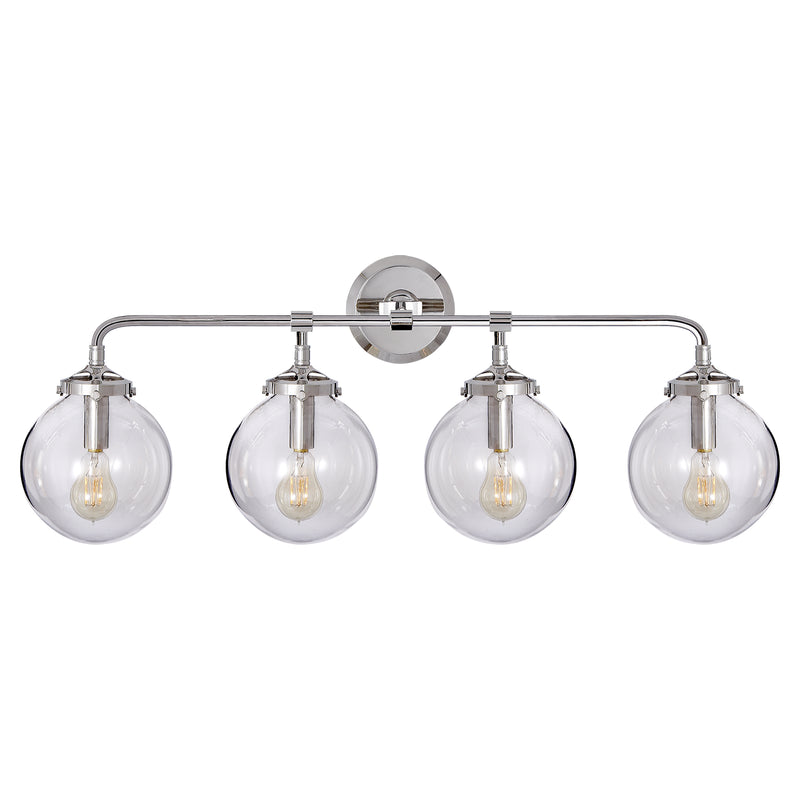 Visual Comfort Signature - S 2025PN-CG - Four Light Bath Sconce - Bistro - Polished Nickel