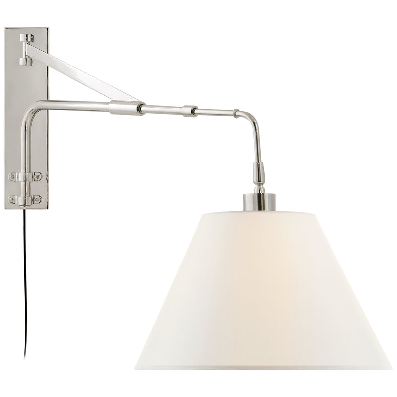 Ralph Lauren - RL 2500PN-L - One Light Swing Arm Wall Lamp - Brompton - Polished Nickel