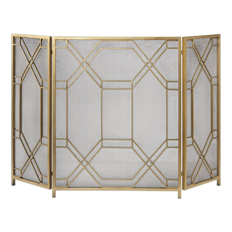 Uttermost - 18707 - Fireplace Screen - Rosen - Antiqued Gold Leaf