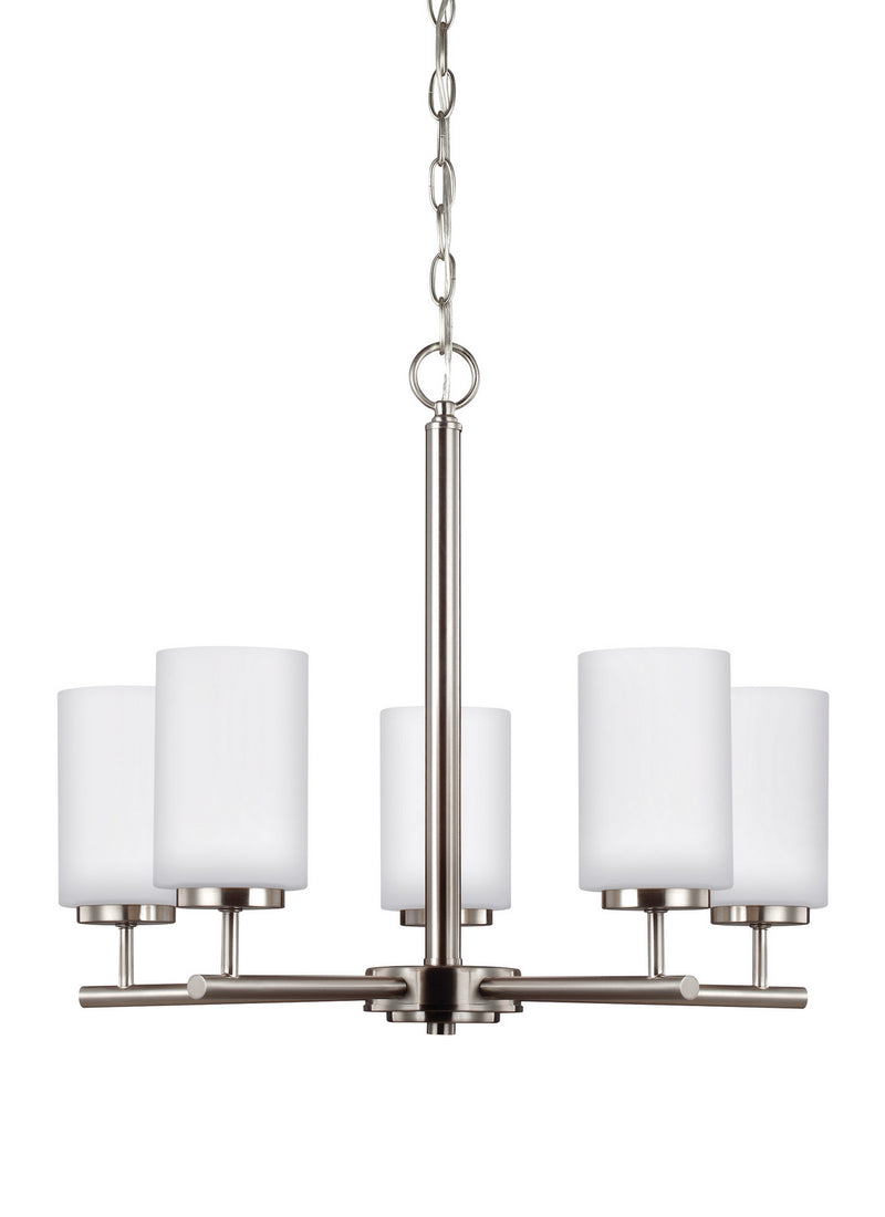 Generation Lighting - 31161EN3-962 - Five Light Chandelier - Oslo - Brushed Nickel