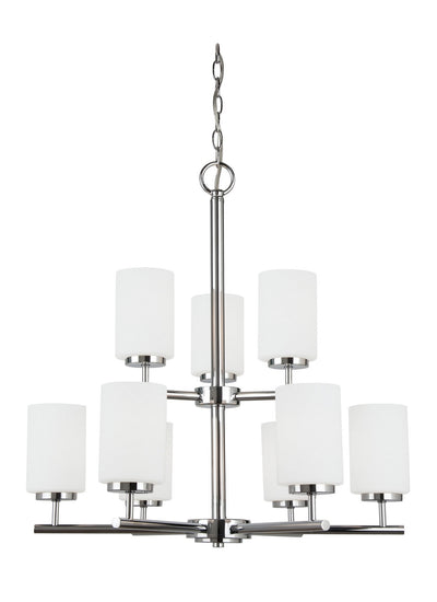 Generation Lighting - 31162EN3-05 - Nine Light Chandelier - Oslo - Chrome